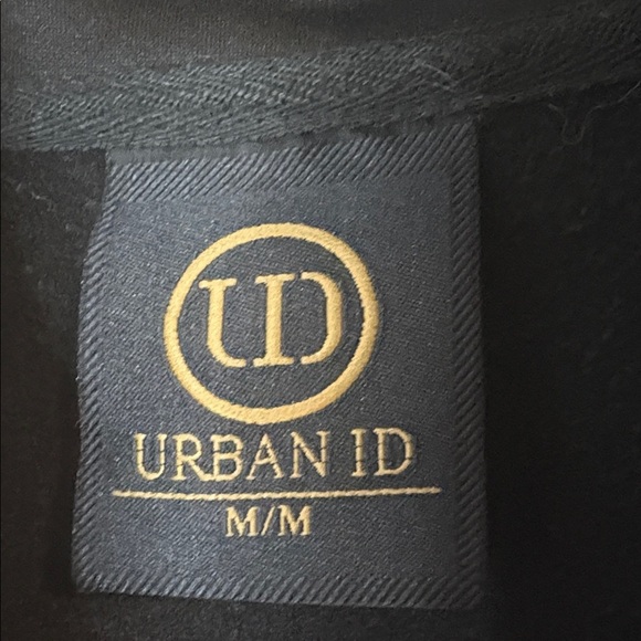 Urban ID size M, Men's Black Track Jacket with Red and Green Stripes, front zip - Picture 8 of 8